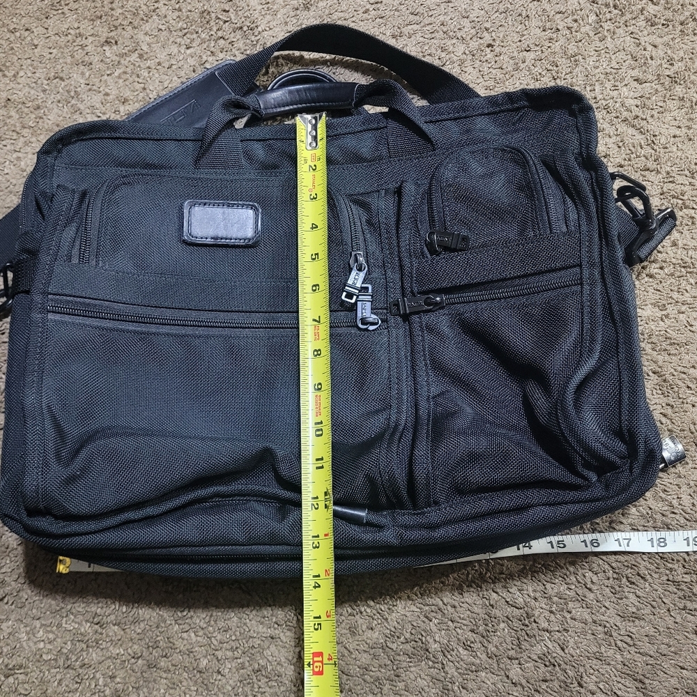 TUMI ALPHA BALLISTIC BAG EXPANDABLE ORGANIZER LAPTOP BRIEF MESSENGER WITH STRAP - Picture 4 of 16